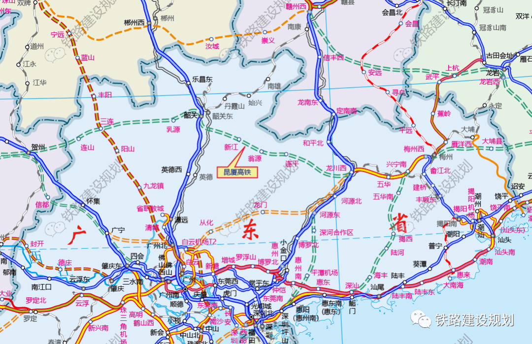 韶关至梅州高铁规划图图片