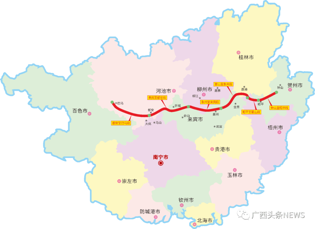 广西上横高速路线图图片