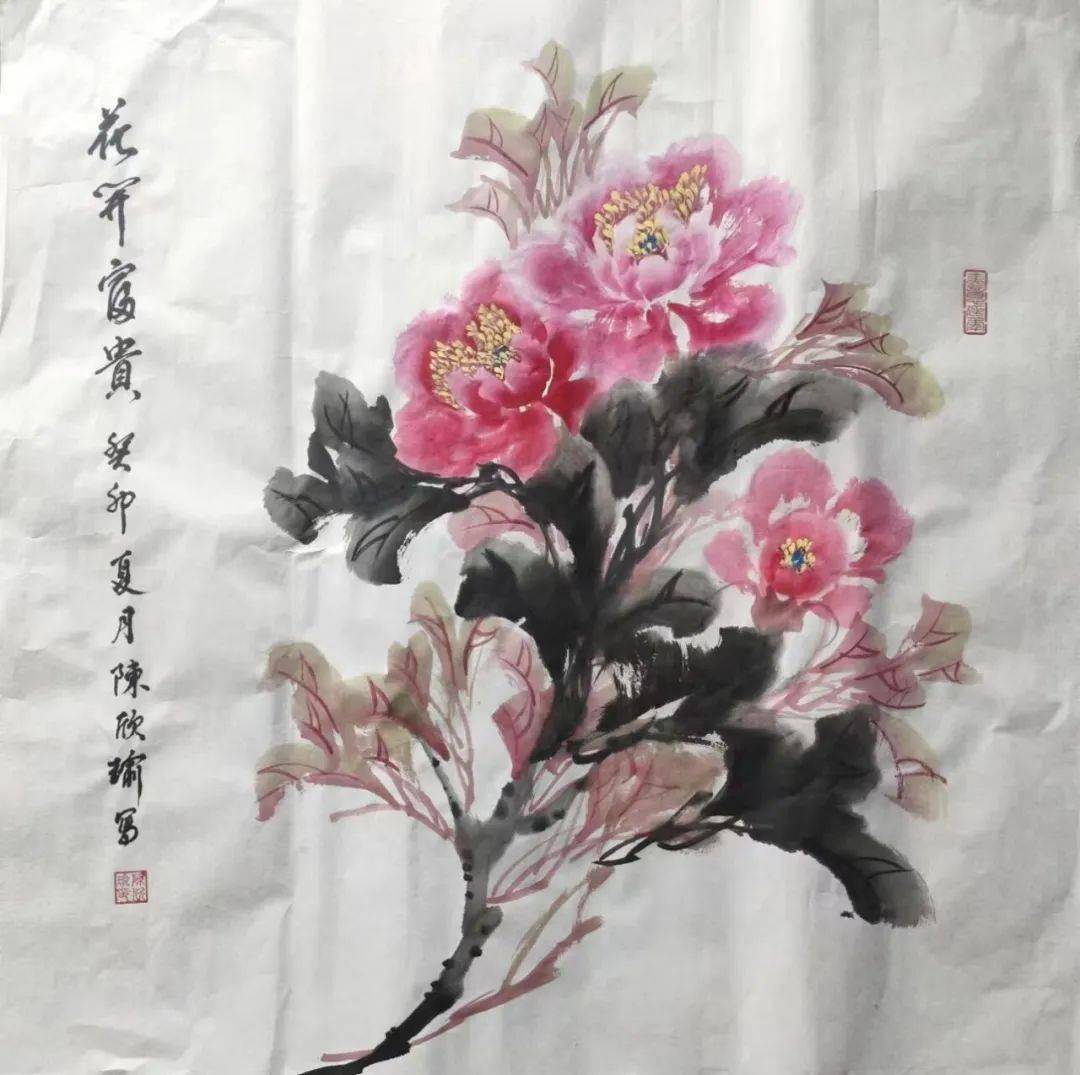 朱道春│小画家陈欣瑜_寿县_绘画_父母亲
