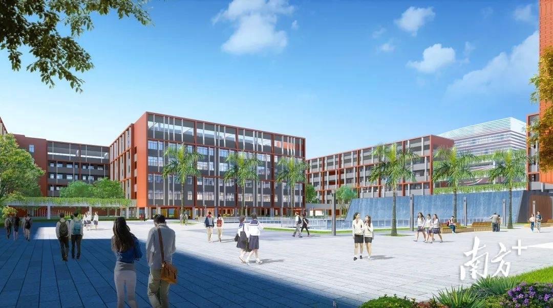 效果图一流硬件打造温馨舒适校园环境珠海二中麒麟校区将高标准建设
