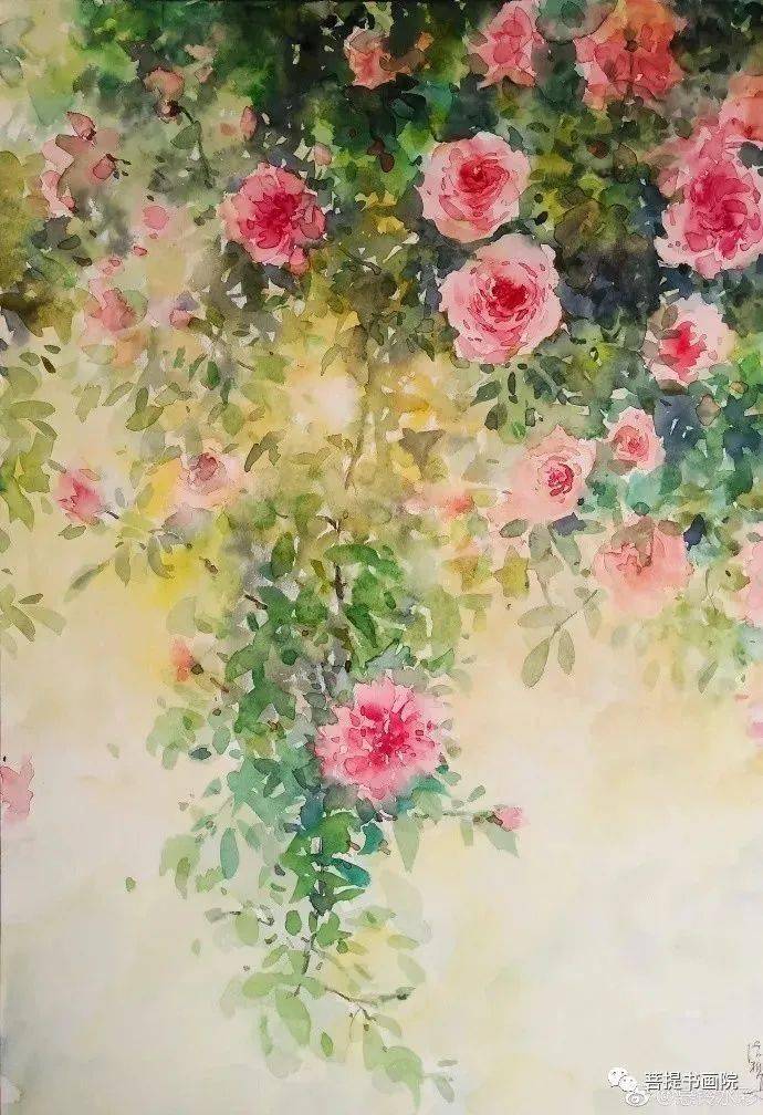 谭老师教你画国画写意蔷薇花_平台_花瓣_艺术