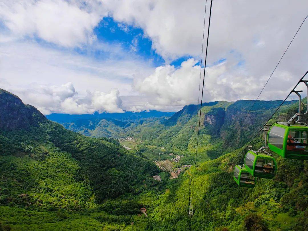 【盘州旅游】向云端——娘娘山天山飞瀑索道试运营_景区_全程_贵州