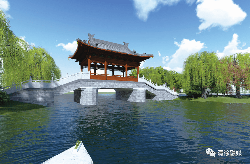 太原清徐县 清源水城·景观桥露芳容_建设_工程_清水