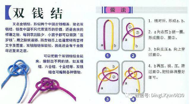 中国结艺——92种中国绳结设计编织教程!_装饰_平结_又名