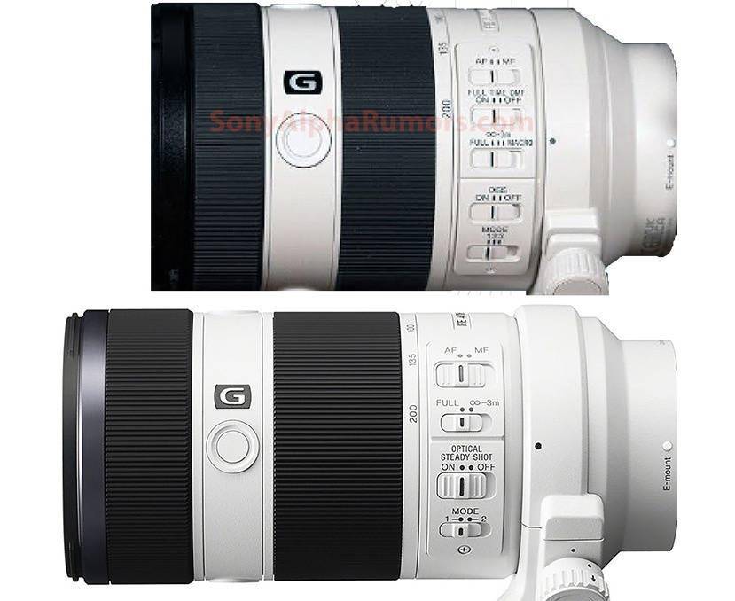 索尼70-200mm F4 G II镜头外观曝光 采用了与上代相同的小白炮设计