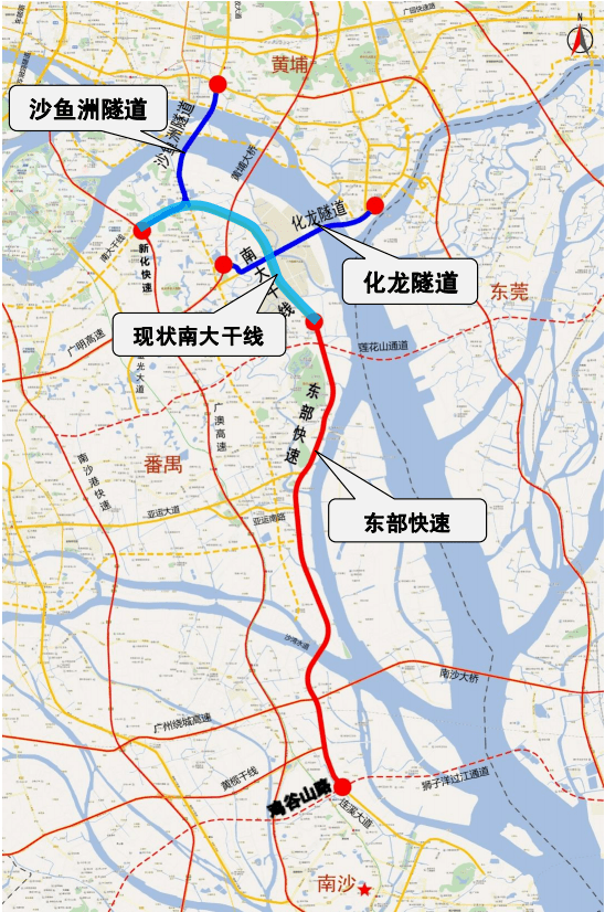 广华快速通道路线图图片