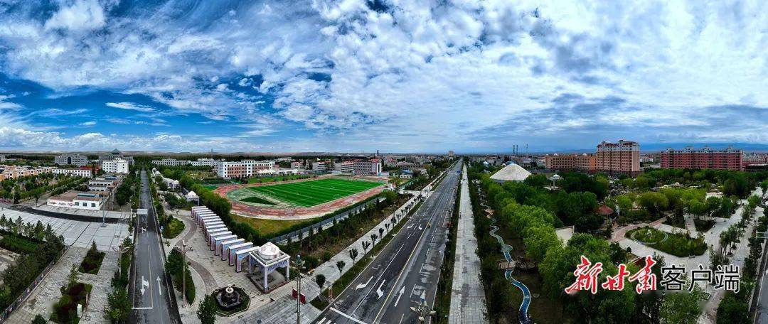 雨后阿克塞县城风景如画_清凉_甘肃_日报