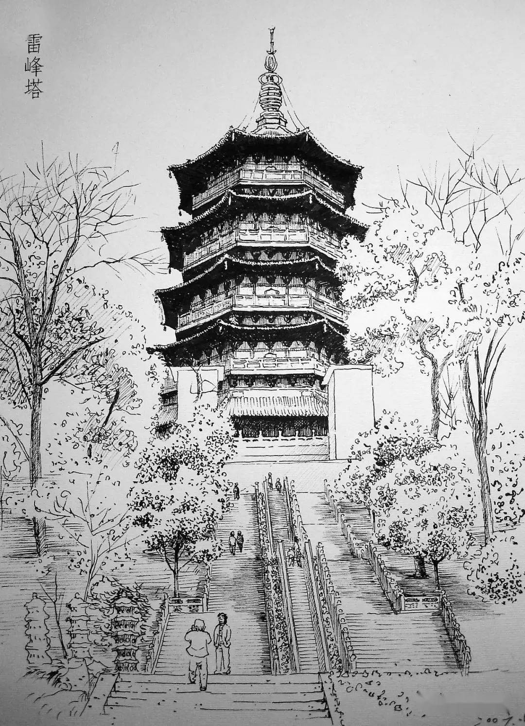 谭老师为你推介钢笔画写生作品