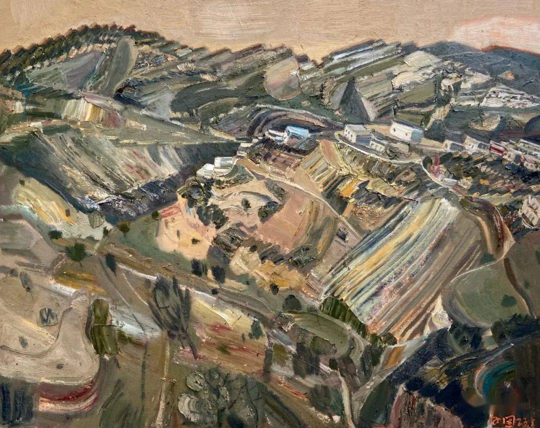 【写生啦】境地丨白固风景作品_油画_cm_布面