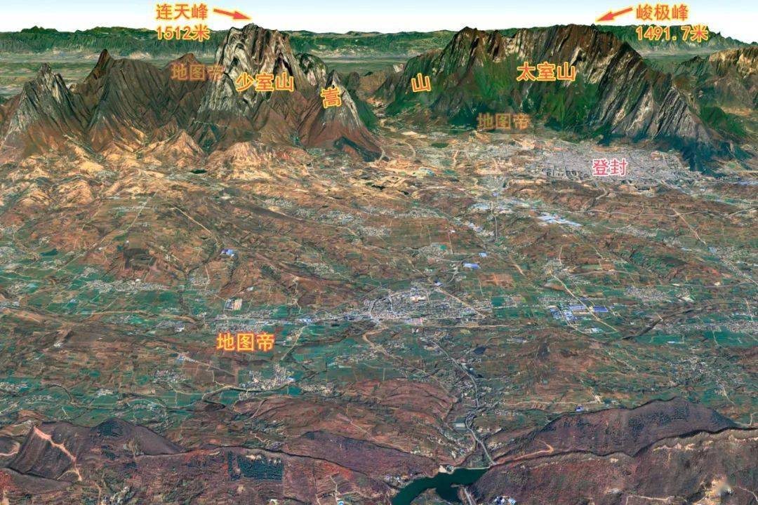 嵩山72峰全景地图图片图片