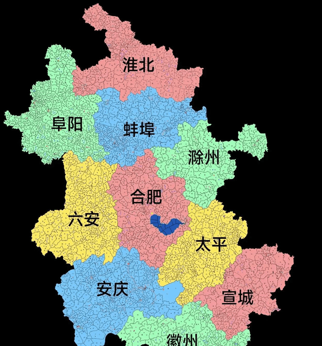 安徽省各地市地图图片