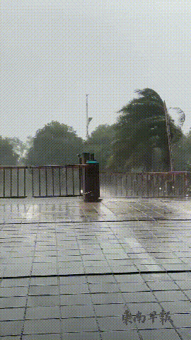 “杜苏芮”登陆!现场画面传回,15级台风是这样的_风雨_福建_天气
