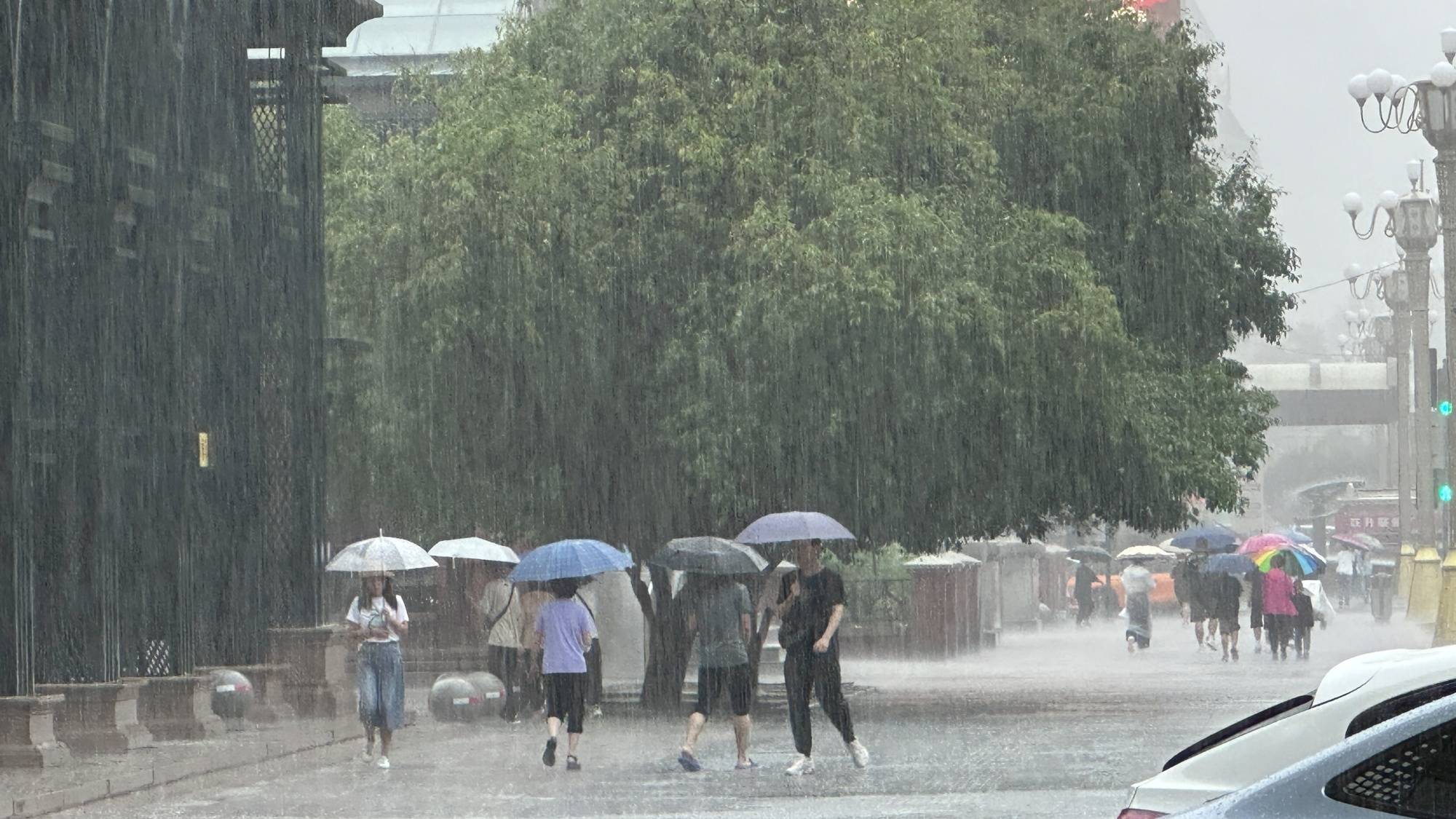 组图｜暴雨下的一座城
