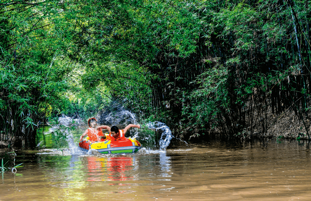 来龙浒峡漂流,带你逃离酷暑_重庆_夏日_河道