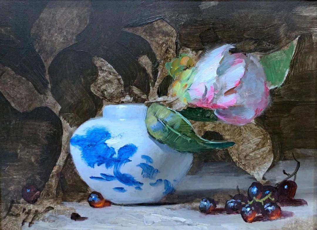 『静物』油彩画 美国静物油画大师，杰弗里·莱格作品_艺术_奖项_包括