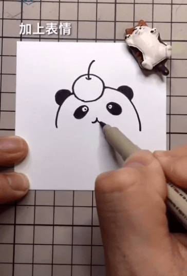 简笔画熊猫步骤图片