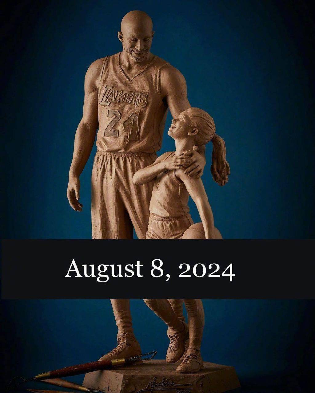 湖人将为科比gigi建立雕像 明年8月8日揭幕_日期_世界_篮球