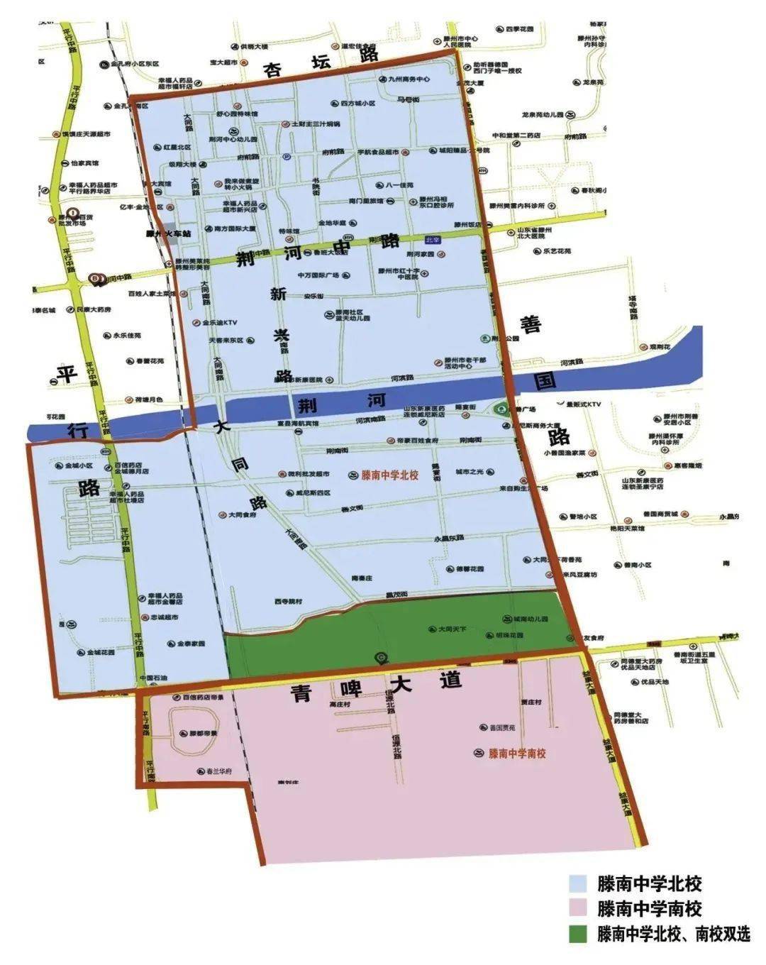 滕州街道划分范围地图图片