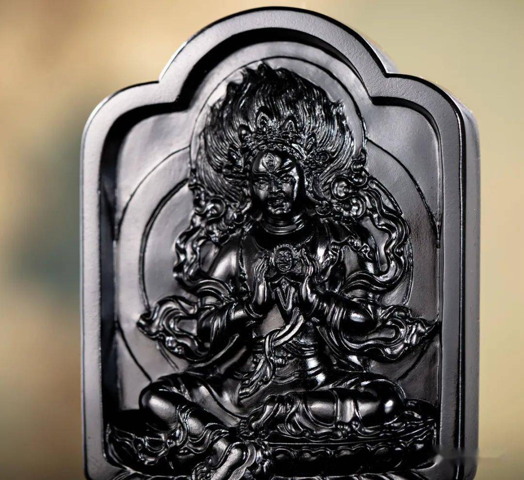 1cm 52g黑度母,又称解厄度母,守护众地母,为二十一度母成员.