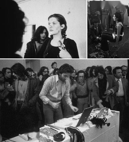1974年,玛丽娜·阿布拉莫维奇在意大利那不勒斯表演行为作品《节奏0》