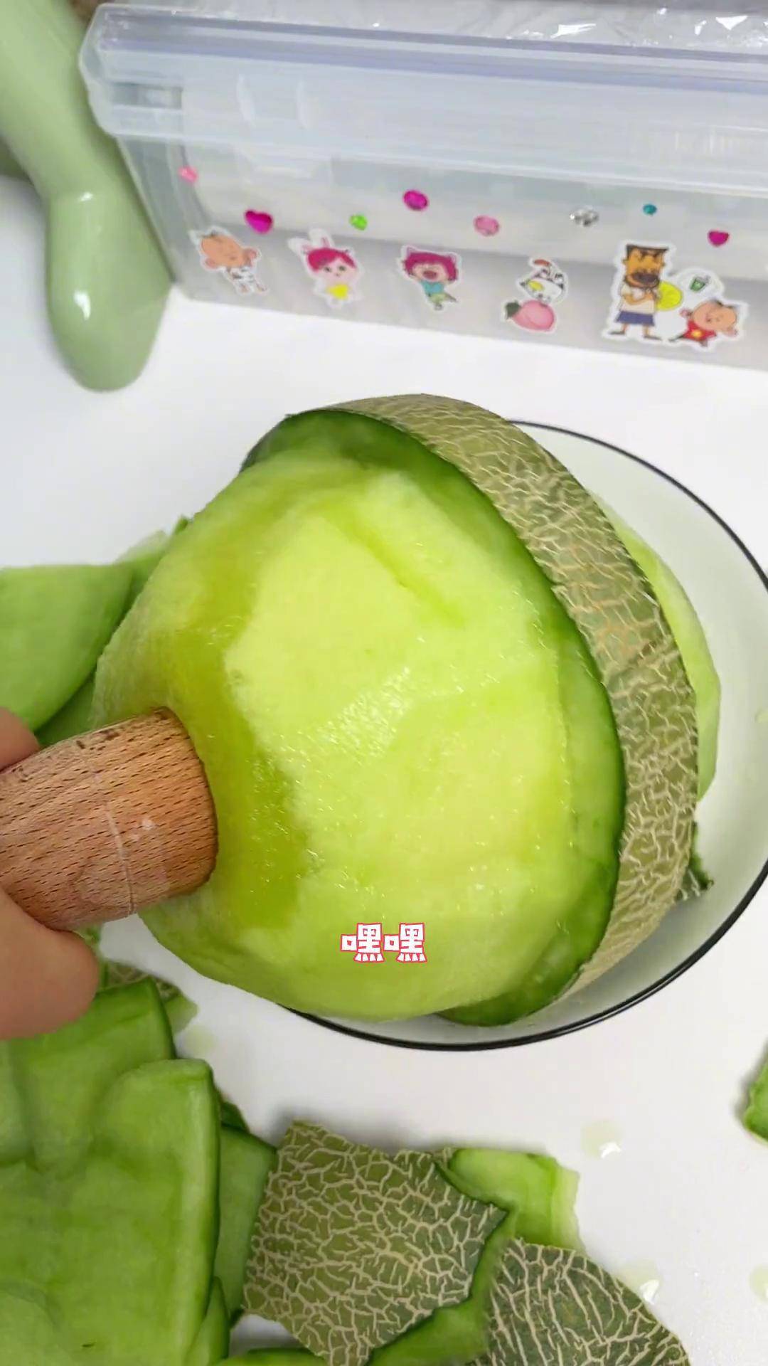 自制巨大哈密瓜棒棒糖西瓜棒棒糖 生活需要点乐趣