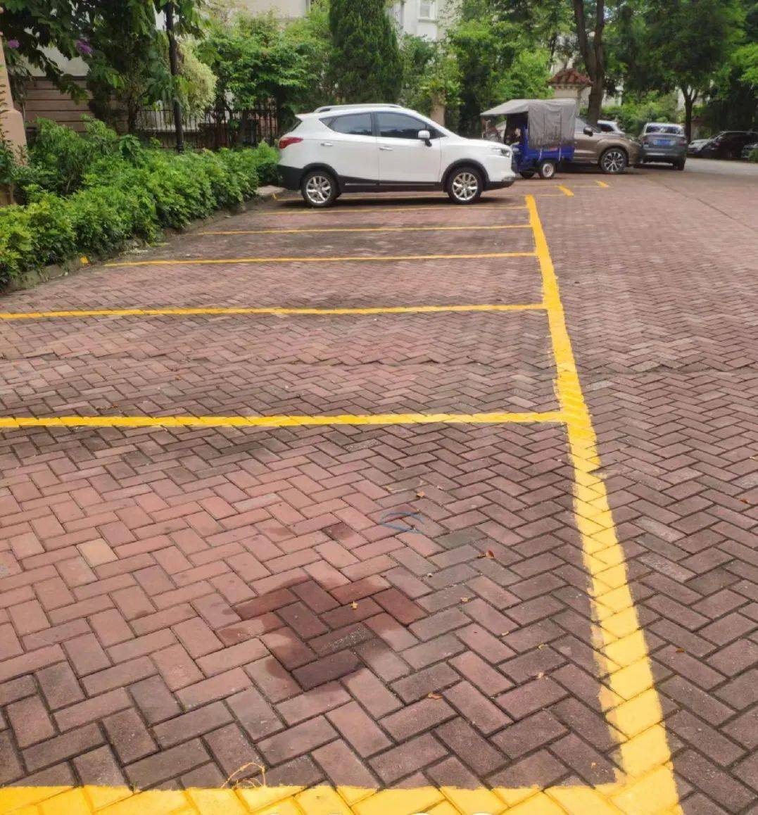 果岭豪庭的人行道隔行线以及水都威尼斯消防通道网格线等等位置进行