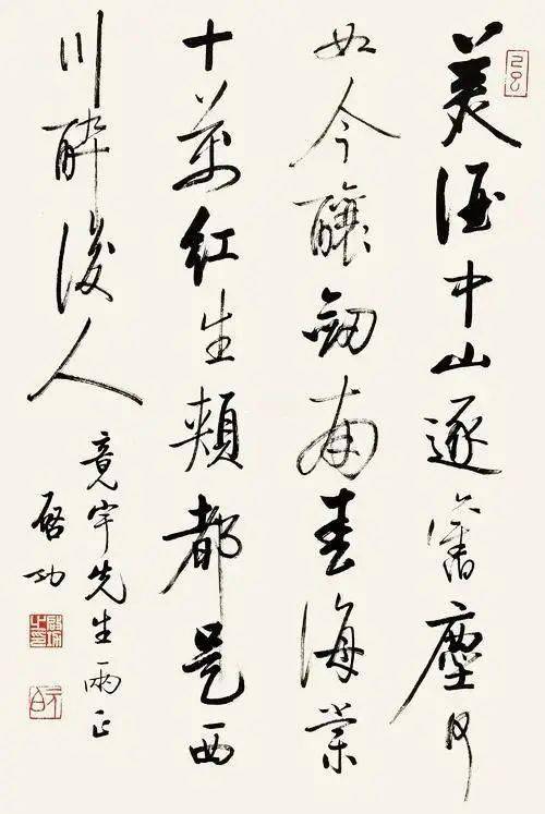 启功先生为美酒题字书法作品_内容_剑南春_变化