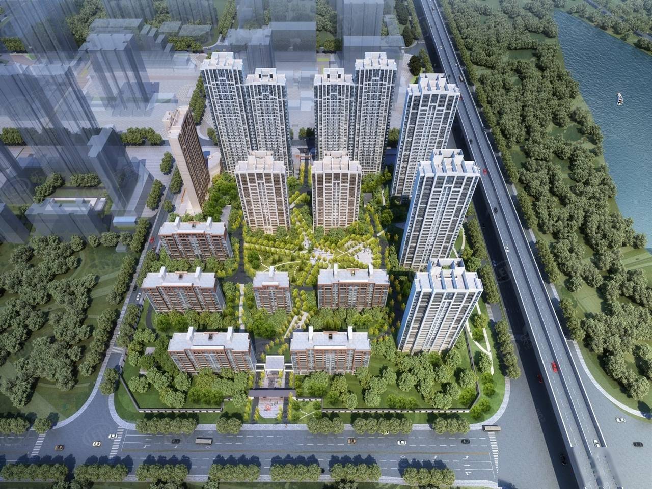 武汉市洪山绿地大都会住宅,商业_青菱_发展_万方