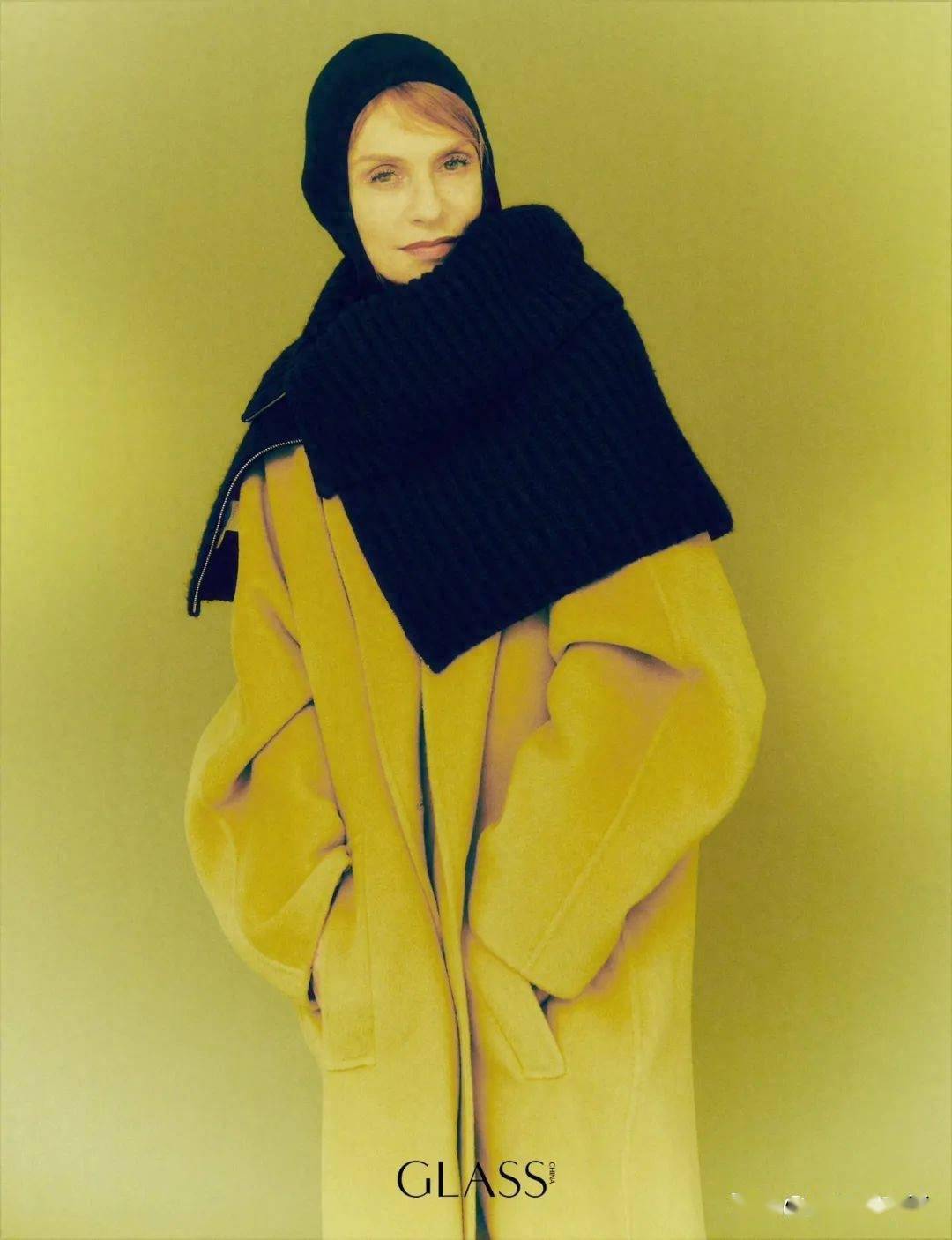 伊莎贝尔·于佩尔《glass》杂志封面大片,从容演绎法式时髦_合作_新片