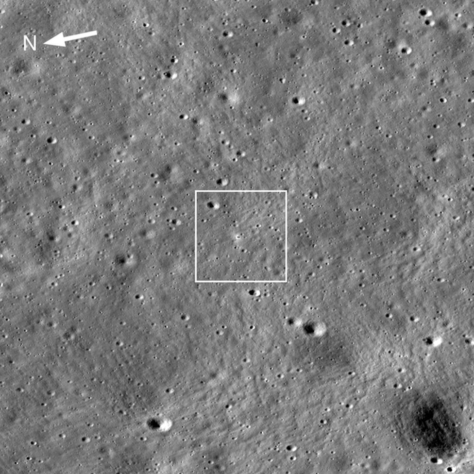 美国拍到印度“维克拉姆”着陆器照片，着陆点距月球南极600公里左右