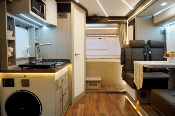 颜值高,空间大,配置齐全!中意极致双扩展专业版房车依维柯欧胜6.