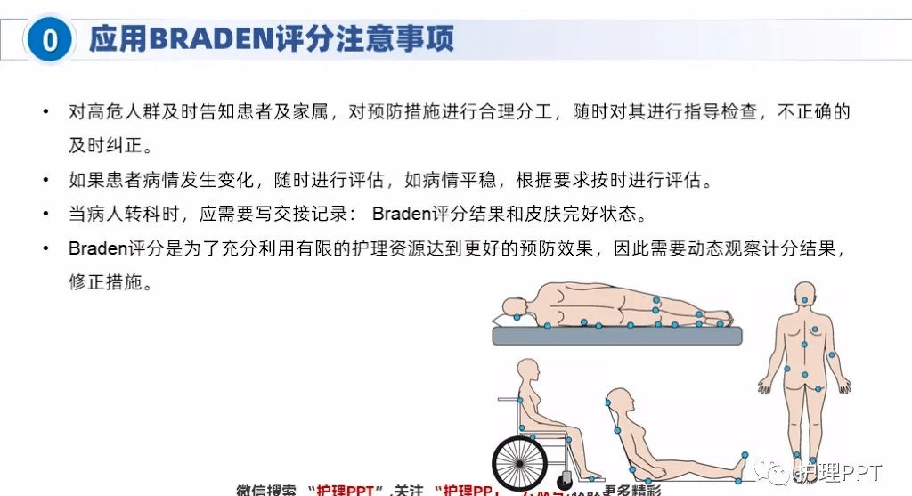 【ppt】braden 压力性损伤评分表详解