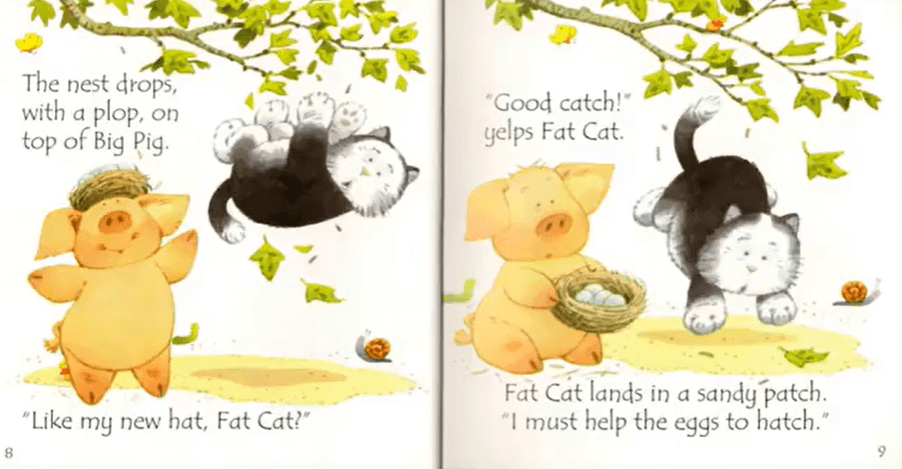 【gwen读绘本】fat cat on a mat 毛毯上的肥猫