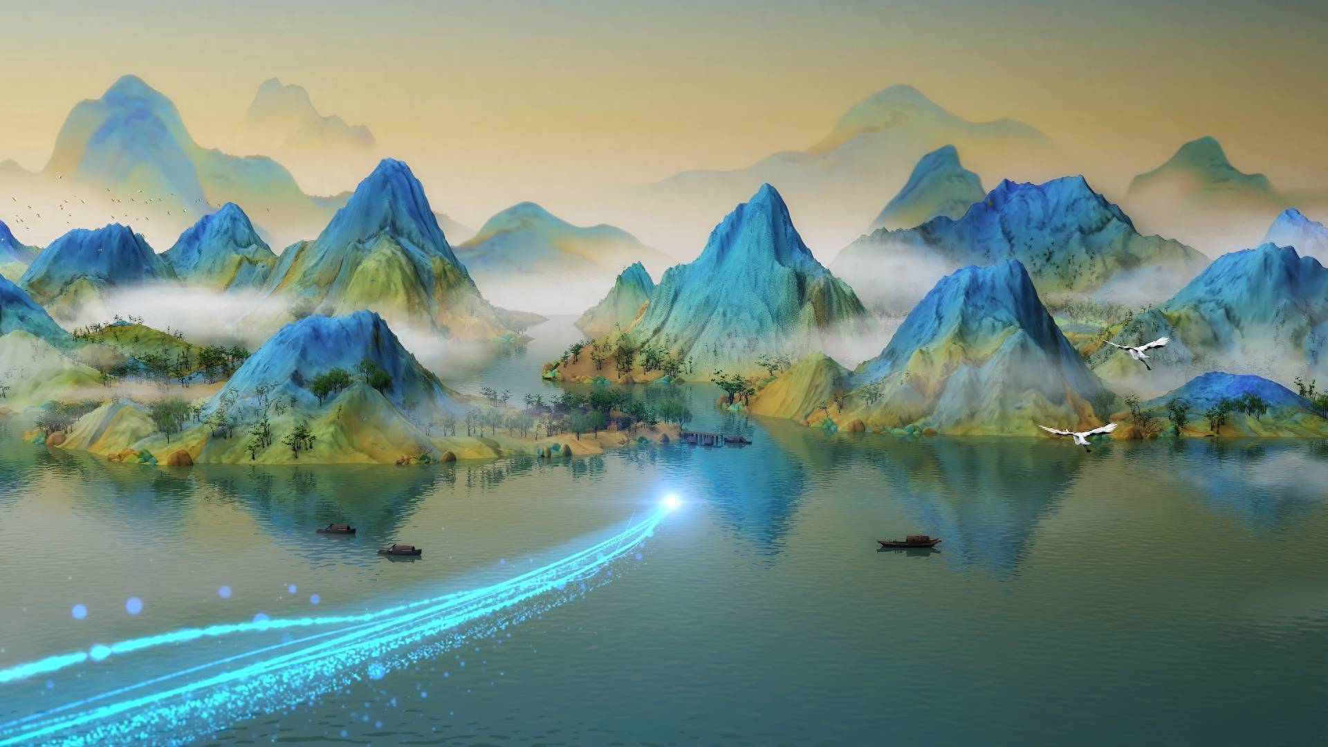 免费赠送100万张"入场券",故宫邀您入画《千里江山图》_数字化_丹青