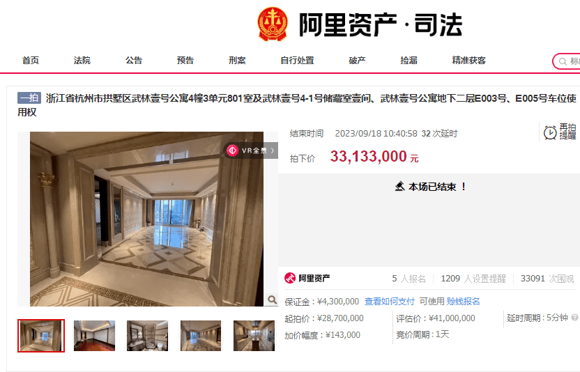 豪宅低价抢房！武林壹号单价跌破10万，杭州市中心叠墅22位买家“厮杀”！_成交_阿里