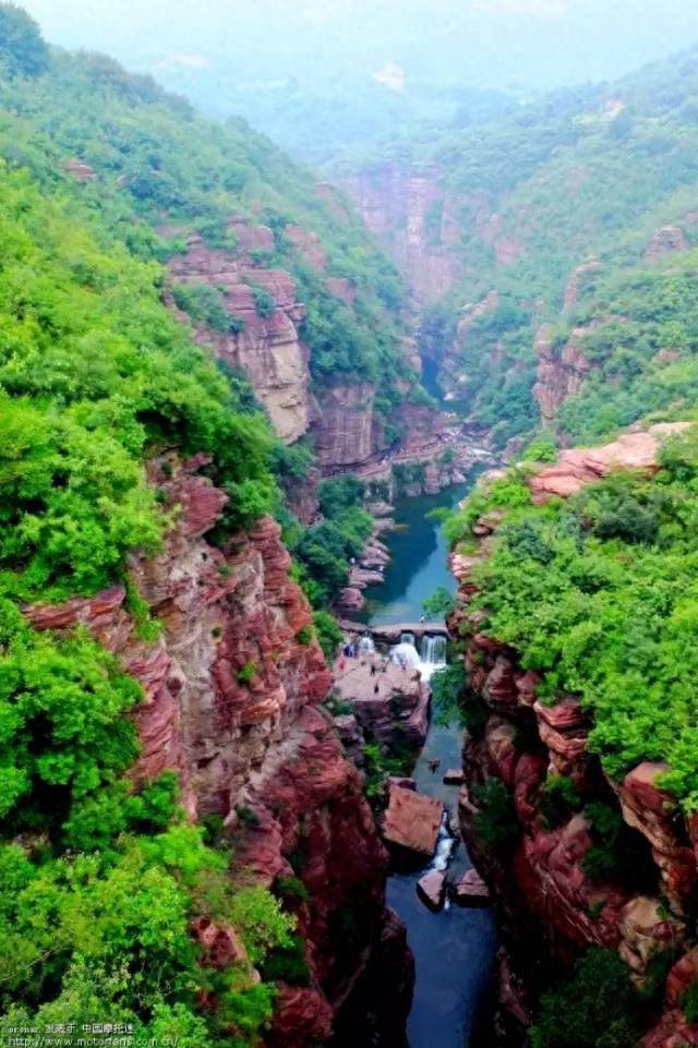 河南云台山红石峡景色_峡谷_风景区_子房