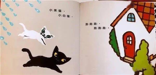 小黑猫小白猫绘本图片