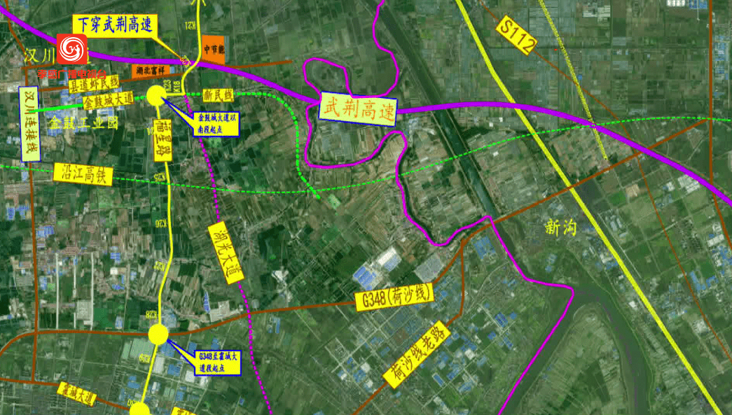 孝感至汉川公路走向图图片