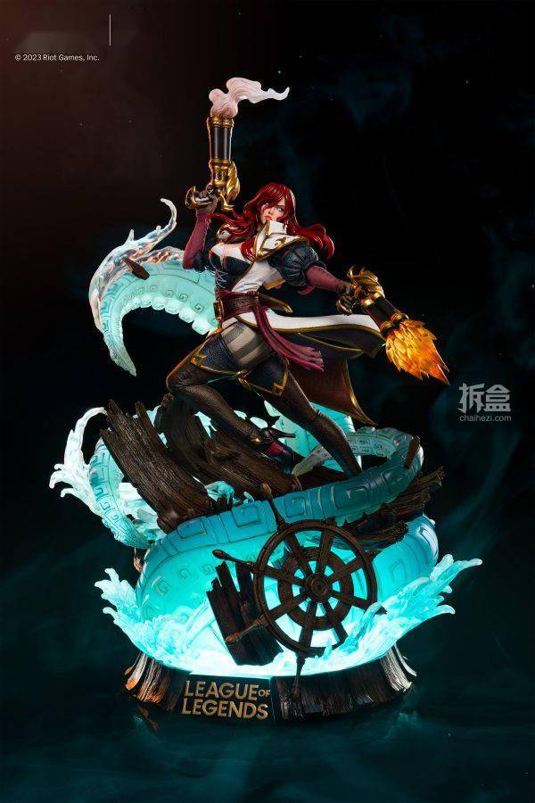 开天工作室 英雄联盟 厄运小姐女船长皮肤1/4全身雕像_预售_官方_产品