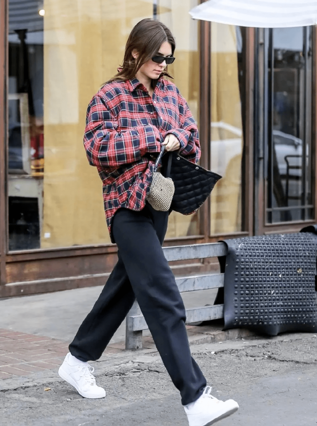 格子衬衫|无所不能的秋冬穿搭!_组合_背心_运动裤