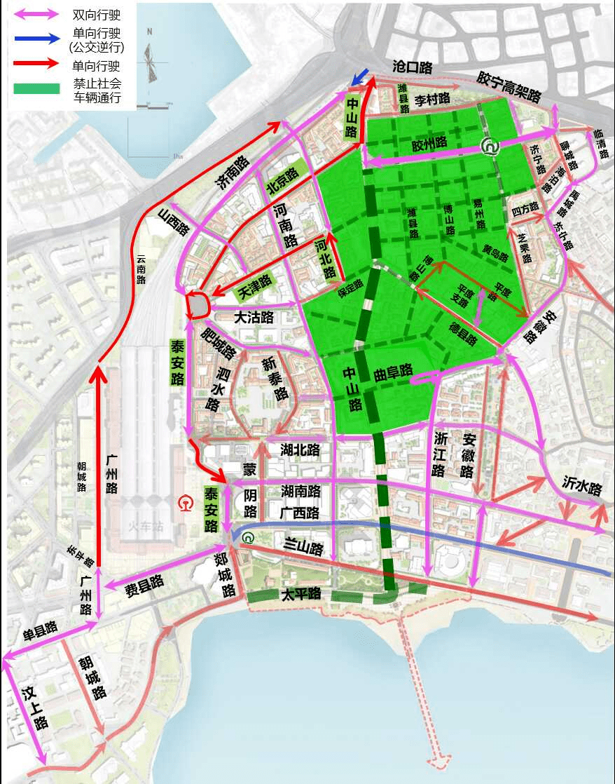 中秋国庆假日期间 青岛5条公交线路临时停运_调整_中山路_路段