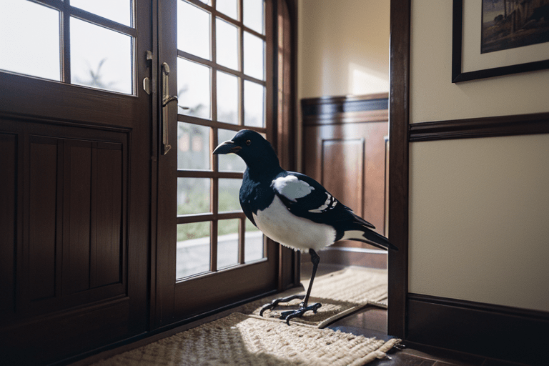 【旅澳随笔】之十二:澳洲喜鹊进门来_面包_黑背_贤内助