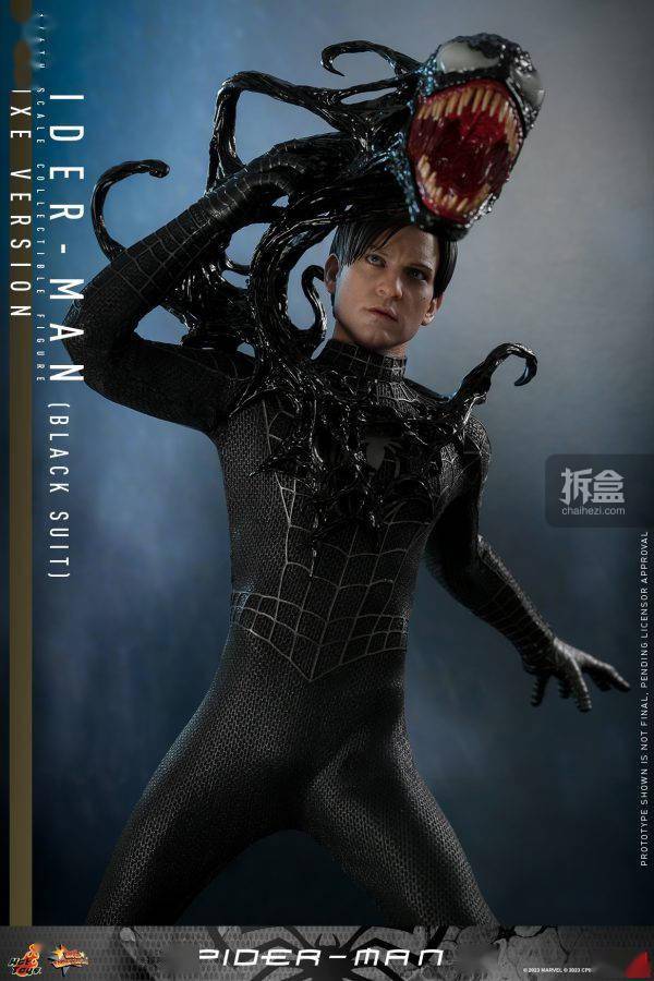 hottoys 蜘蛛侠3 黑色战衣毒液 托比马奎尔 1/6可动人偶