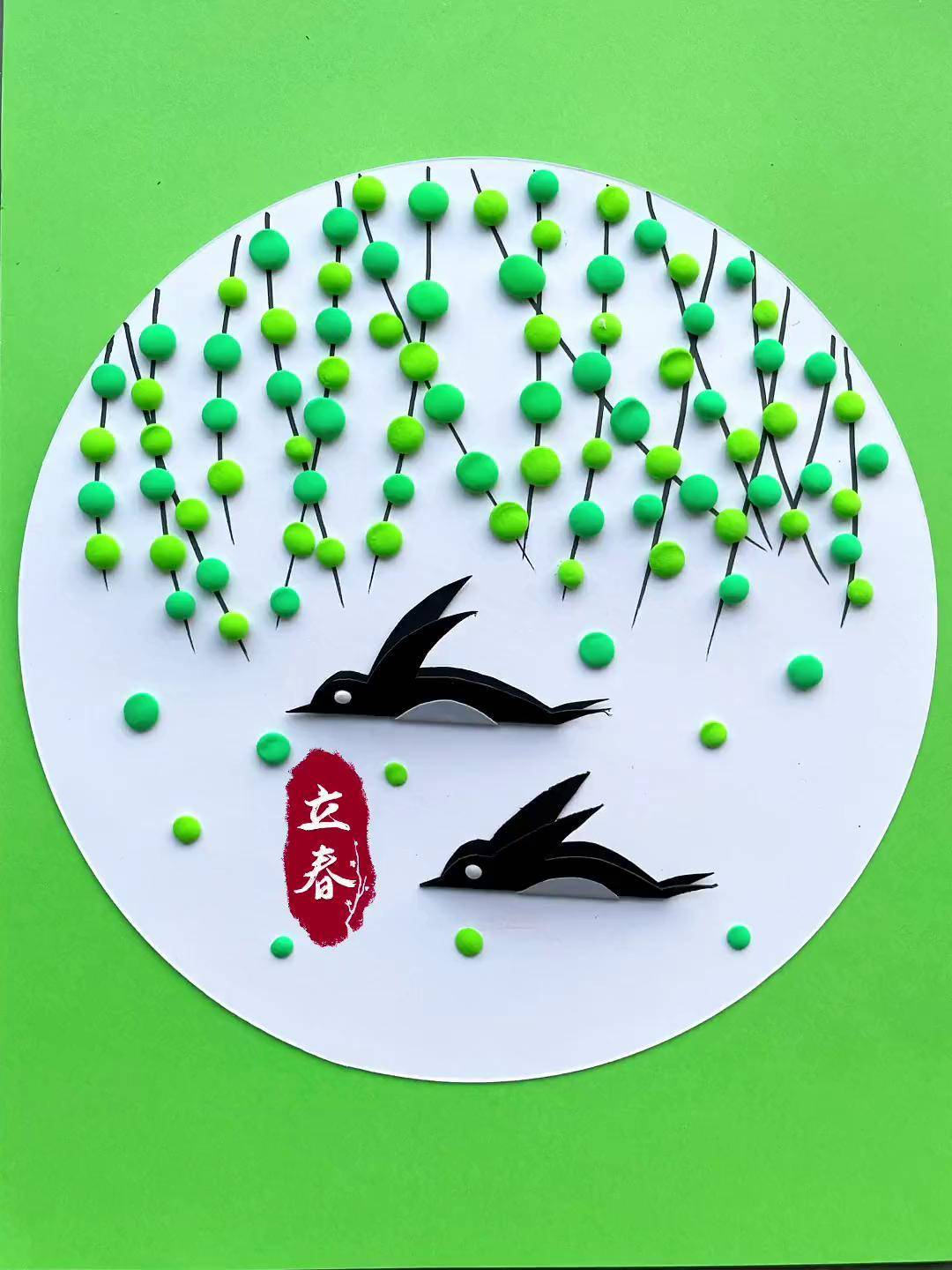 用粘土也可以做漂亮的柳树,快和孩子一起来试试吧亲子手工 幼儿园手工