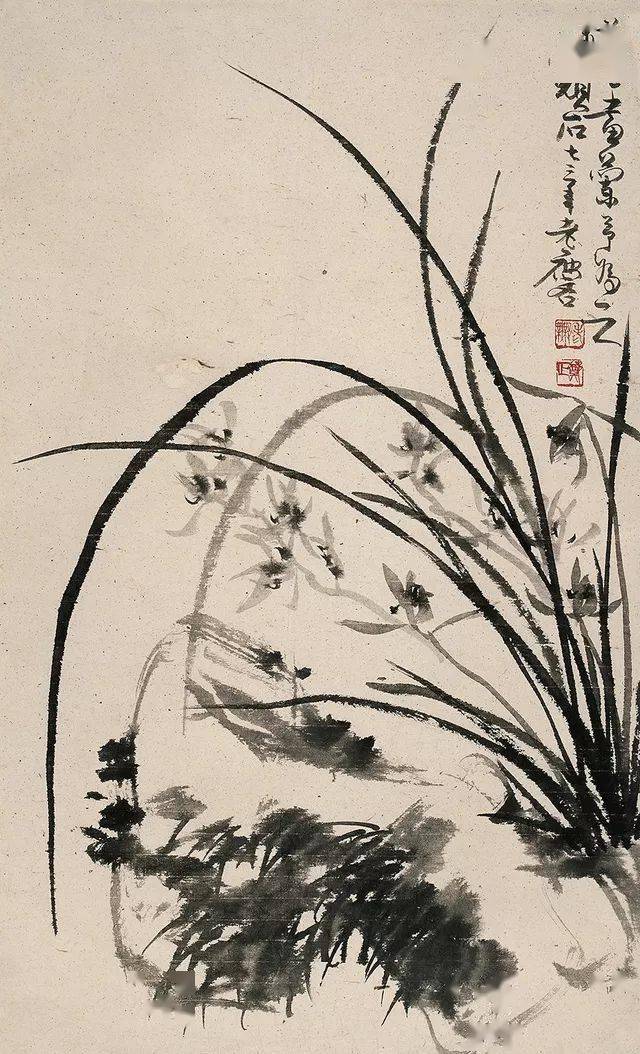 1973年 朱屺瞻,郑正合作郑正学画,远师石涛,郑板桥,近师当代书画名家