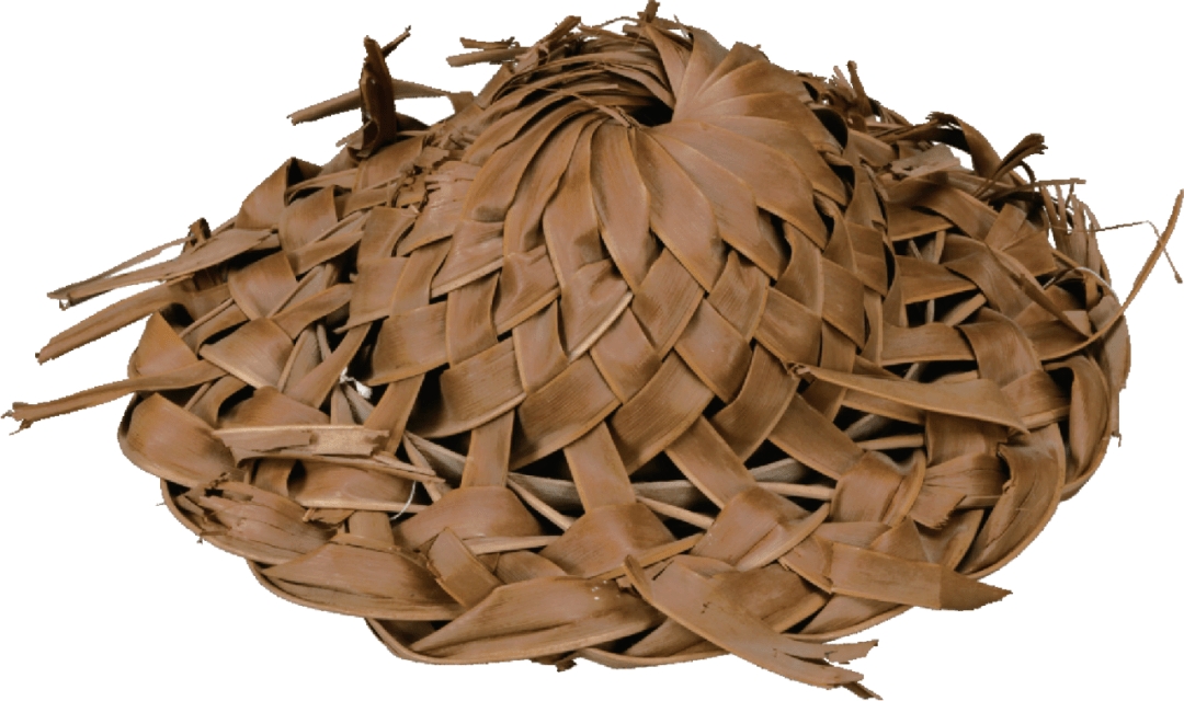 加当族珠饰帽来自马尼拉加当部落,以贝叶棕,藤及珠子制作而成.