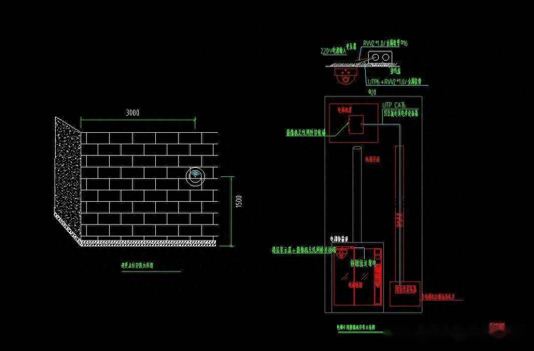 一些常用的弱電系統安裝大樣圖,cad格式,直接使用!_施工_圖紙_監控