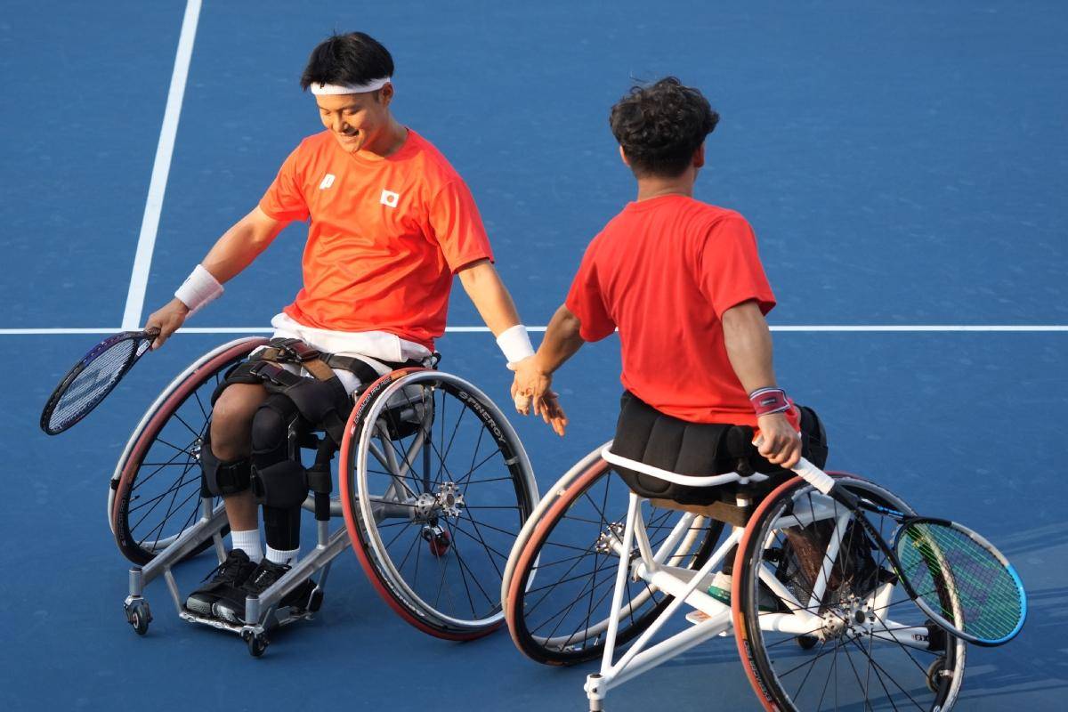 杭州亚残运会|轮椅网球:男子双打1/4决赛赛况