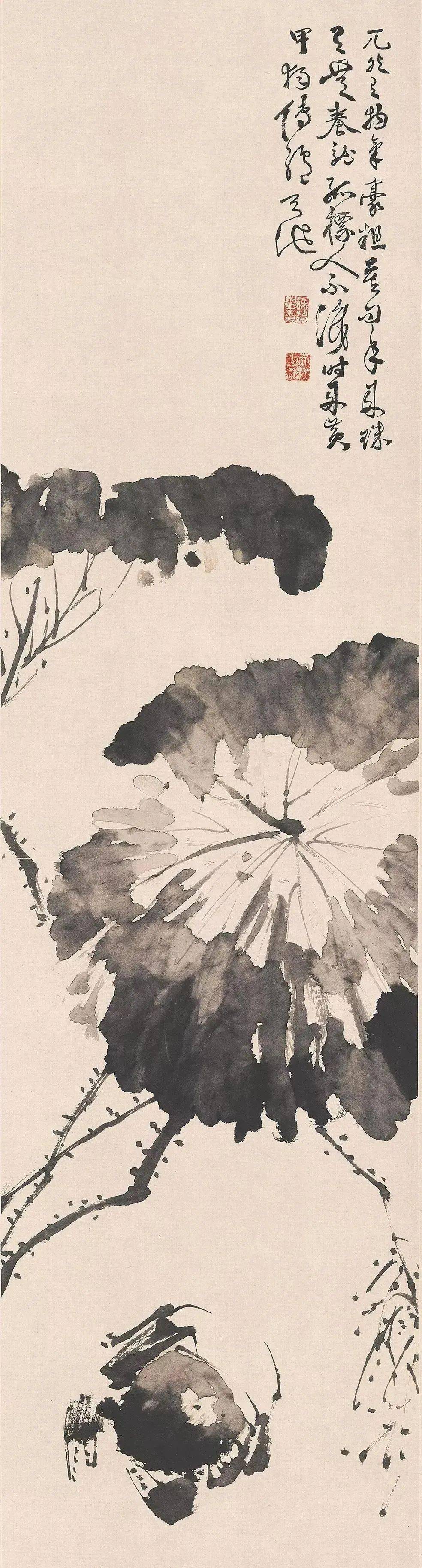 历代名家画螃蟹:谁家笔下蟹 纸上翻身看_徐渭_cm_朱屺瞻