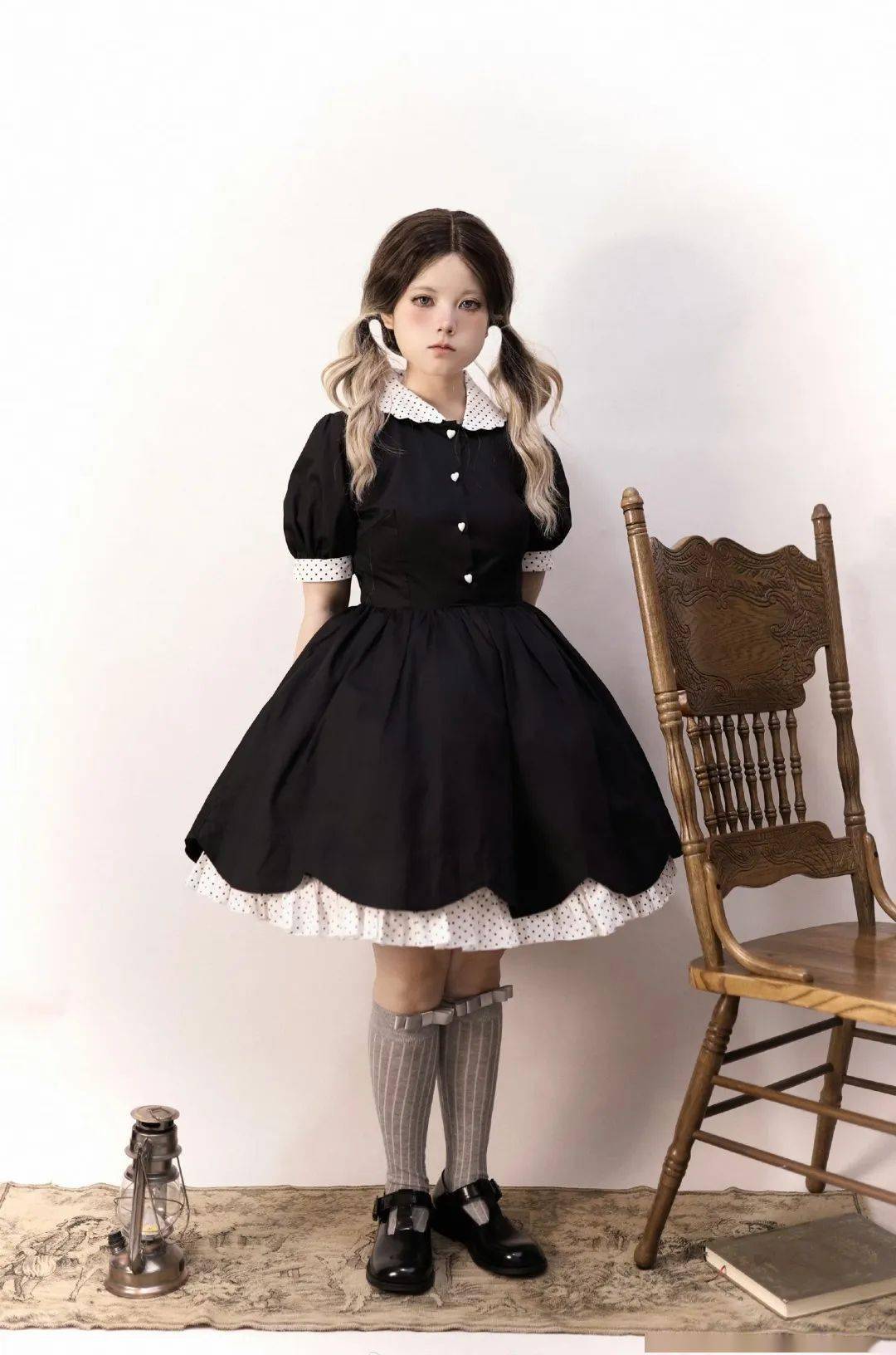lolita围裙的穿法图片